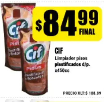 Supermayorista Vital Cif Limpiador pisos plastificados d/p x450cc oferta