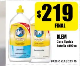 Supermayorista Vital Blem Cera líquida botella x800cc oferta