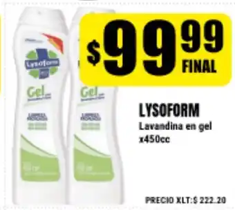 Supermayorista Vital Lysoform Lavandina en gel x450cc oferta