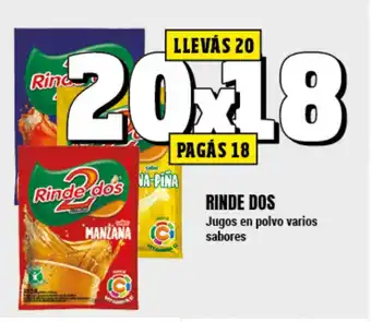 Supermayorista Vital Rinde Dos Jugos en polvo varios sabores oferta