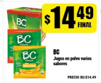 Supermayorista Vital BC Jugos en polvo varios sabores oferta