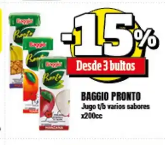Supermayorista Vital Baggio Pronto Jugo t/b varios sabores x200cc oferta