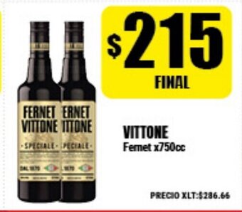 Supermayorista Vital Vittone Fernet x750cc oferta