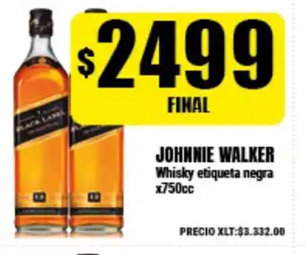 Supermayorista Vital Johnnie Walker Whisky etiqueta negra x750cc oferta