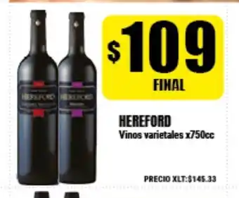 Supermayorista Vital Hereford Vinos varietales x750cc oferta