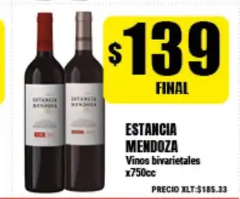 Supermayorista Vital Estancia Mendoza Vinos bivarietales x750cc oferta