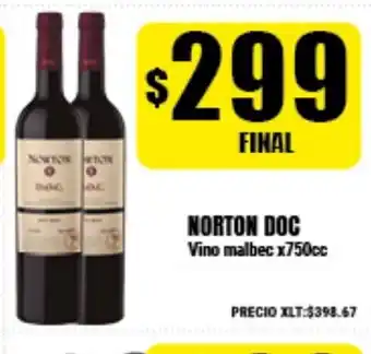 Supermayorista Vital Norton Doc Vino malbec x750cc oferta
