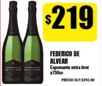 Supermayorista Vital Federico de Alvear Espumante extra brut x750cc oferta