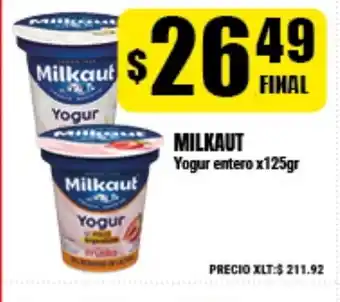 Supermayorista Vital Milkaut Yogur entero x125gr oferta