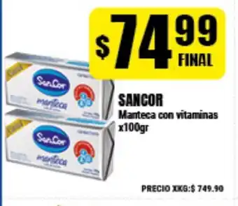 Supermayorista Vital Sancor Manteca con vitaminas x100gr oferta