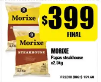 Supermayorista Vital Morixe Papas steakhouse x2.5kg oferta