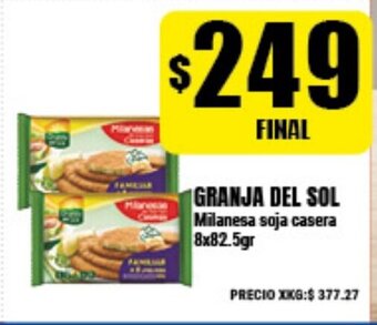 Granja Del Sol Milanesa soja casera 8x82.5gr