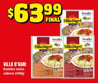 Supermayorista Vital Villa D'Agri Ravioles varios sabores x500gr oferta