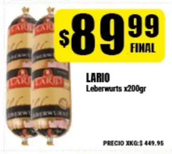 Supermayorista Vital Lario Leberwurts x200gr oferta