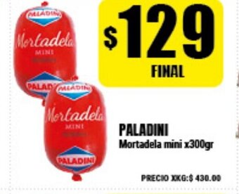 Supermayorista Vital Paladini Mortadela mini x300gr oferta