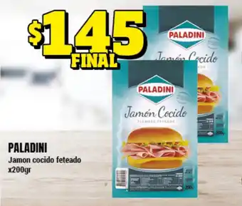 Supermayorista Vital Paladini Jamon cocido feteado x200gr oferta