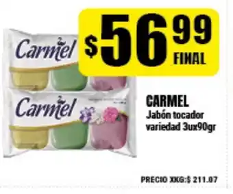 Supermayorista Vital Carmel Jabón tocador variedad 3ux90gr oferta