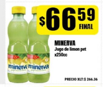 Supermayorista Vital Minerva Jugo de limon pet x250cc oferta
