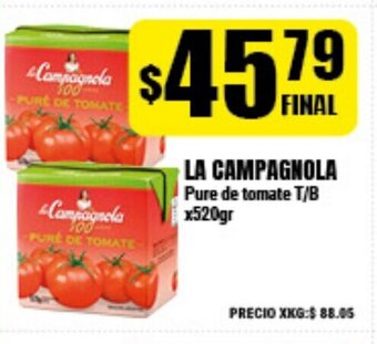 Supermayorista Vital La Campagnola Pure de tomate T/B x520gr oferta