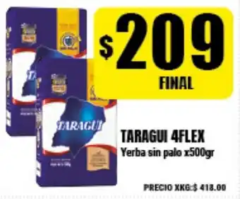 Supermayorista Vital Taragui 4Flex Yerba sin palo x500gr oferta