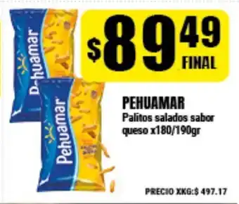 Supermayorista Vital Pehuamar Palitos salados sabor queso x180/190gr oferta