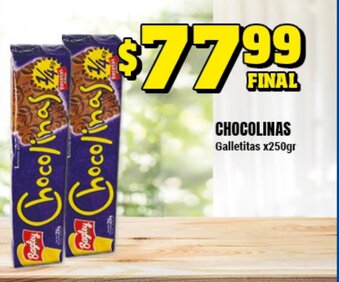 Supermayorista Vital Chocolinas Galletitas x250gr oferta
