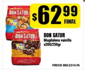 Supermayorista Vital Don Satur Magdalena vainilla x200/250gr oferta