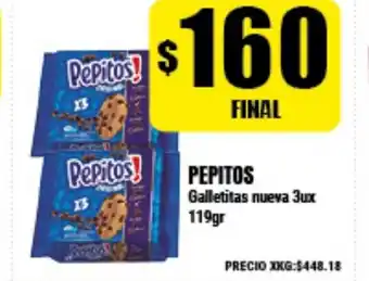 Supermayorista Vital Pepitos Galletitas nueva 3u x 119gr oferta