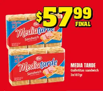 Supermayorista Vital Media Tarde Galletitas sandwich 3x107gr oferta