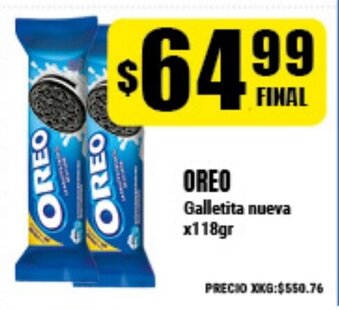 Supermayorista Vital Oreo Galletita nueva x118gr oferta