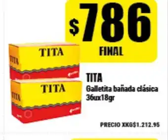 Supermayorista Vital Tita Galletita bañada clásica 36ux18gr oferta