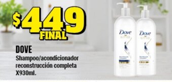 Supermayorista Vital Dove Shampoo/acondicionador reconstrucción completa x930ml oferta