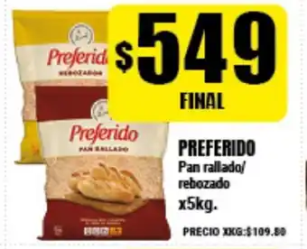 Supermayorista Vital Preferido Pan rallado/rebozado x5kg oferta