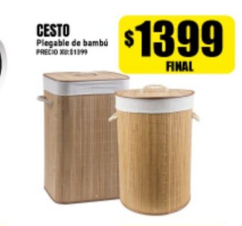 Supermayorista Vital Cesto Plegable de bambú oferta