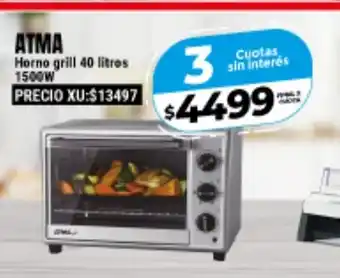 Supermayorista Vital Atma Horno grill 40 litros 1500w oferta