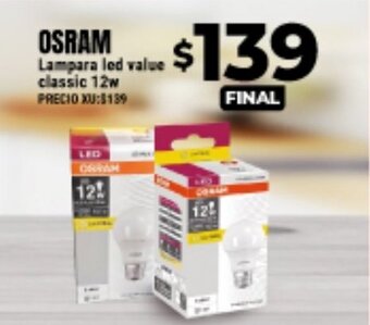 Supermayorista Vital Osram Lampara led value classic 12w oferta