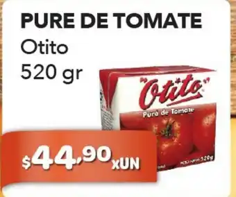 El Milagro Mayorista Otito Pure De Tomate 520gr xUn oferta