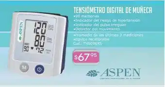 Cuotas del Sur Tensiómetro Digital De Muñeca Aspen oferta