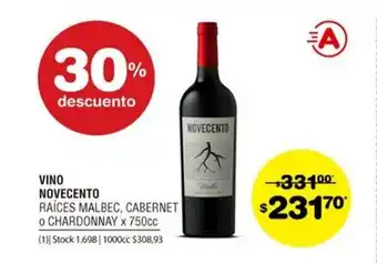 Atomo Conviene Novecento Vino x 750cc oferta