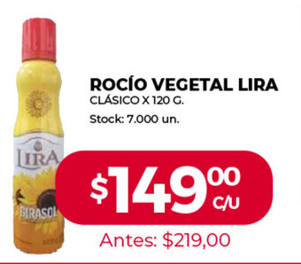 Supermercados Tadicor Rocío Vegetal Lira clásico x 120g oferta