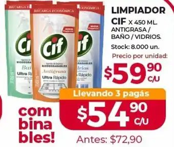 Supermercados Tadicor CIF Limpiador x 450ml oferta