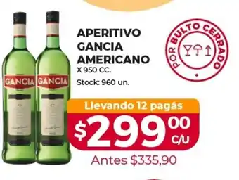 Supermercados Tadicor Aperitivo Gancia Americano x 950cc oferta