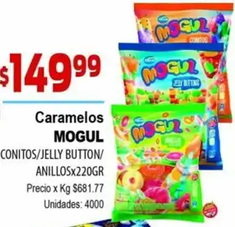 Supermercados Top Mogul Caramelos Conitos/Jelly Button Anillos x 220gr oferta
