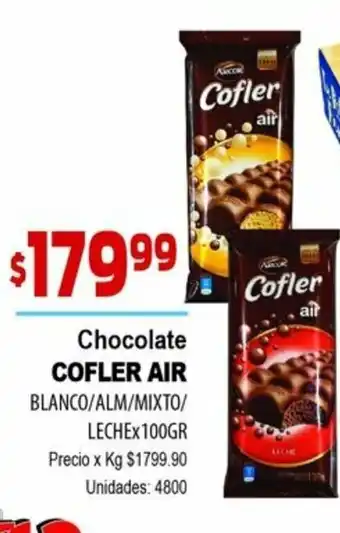 Supermercados Top Cofler Air Chocolate Leche x 100gr oferta