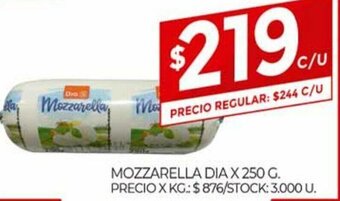 Supermercados DIA Mozzarella Dia x 250g oferta