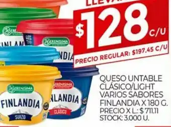 Supermercados DIA Queso Untable Clásico/Light Varios Sabores Finlandia x 180g oferta