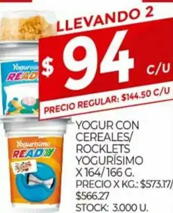Supermercados DIA Yogur Con Cereales/Rocklets Yogurisimo x 164g oferta