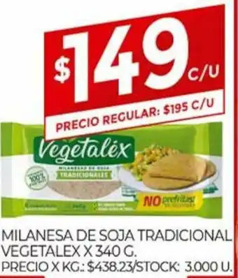 Supermercados DIA Milanesa De Sja Tradicional Vegetalex x 340g oferta
