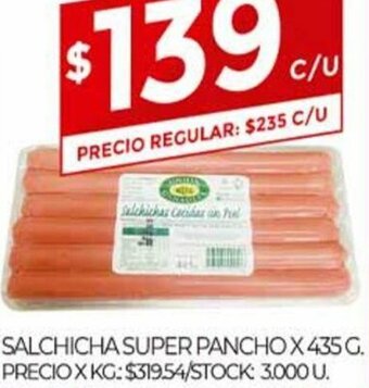 Supermercados DIA Salchichas Super Pancho x 435g oferta