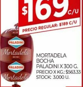 Supermercados DIA Mortadela Bocha Paladini x 300g oferta